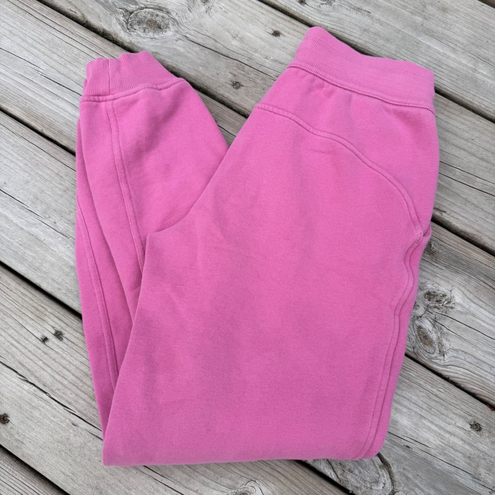 Lululemon Scuba High-Rise Jogger Pink Cotton Fleece Sweatpants Size 2